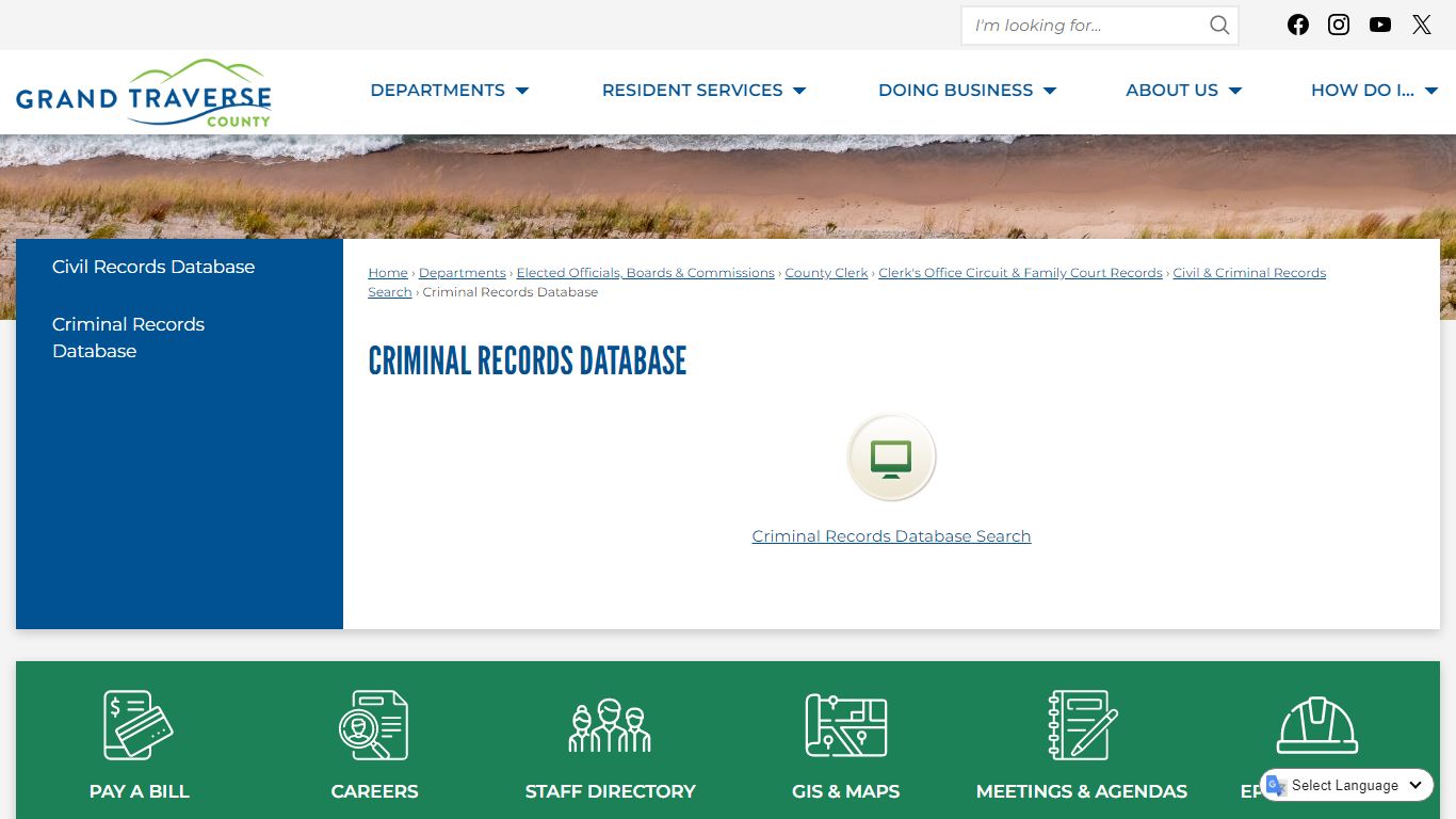 Criminal Records Database | Grand Traverse County, MI