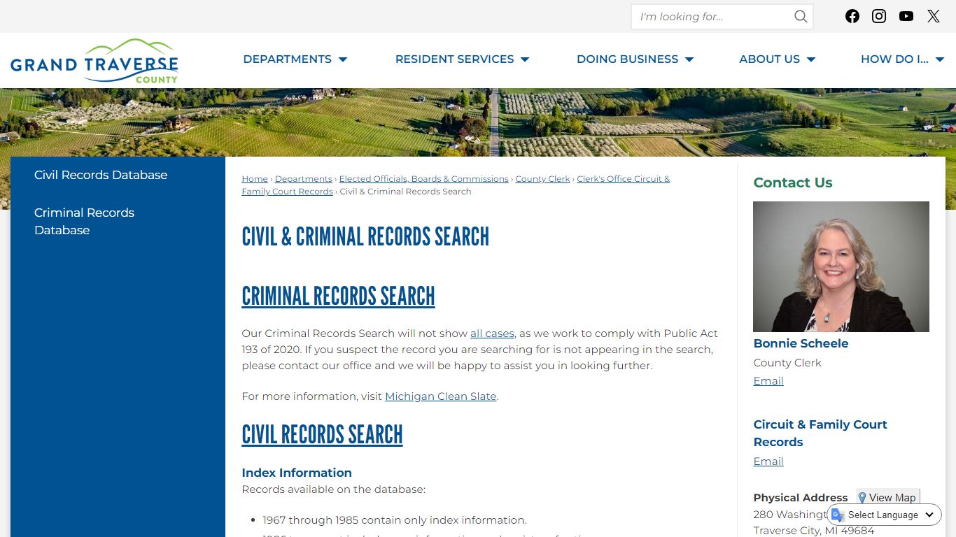 Civil & Criminal Records Search | Grand Traverse County, MI