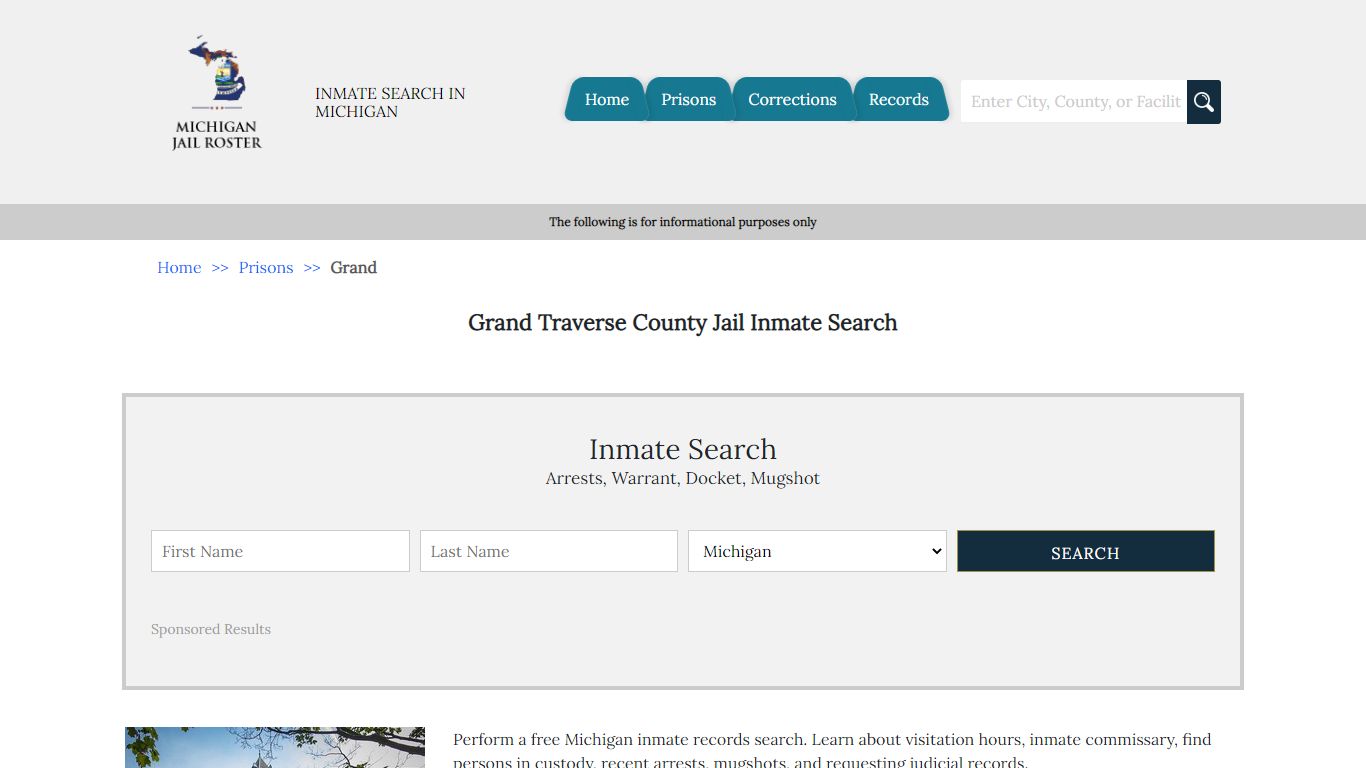 Grand Traverse County Jail Inmate Search